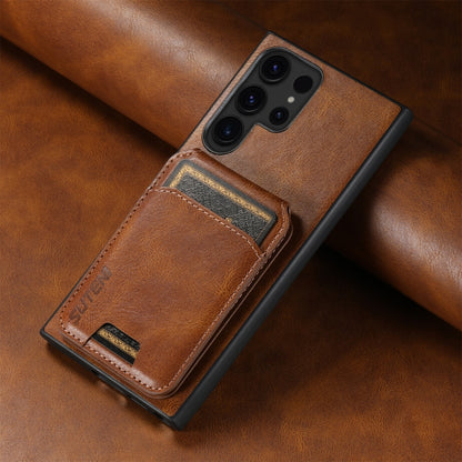 For Samsung Galaxy S24+ 5G Suteni H02 Leather Wallet Stand Back Phone Case(Brown) by Suteni