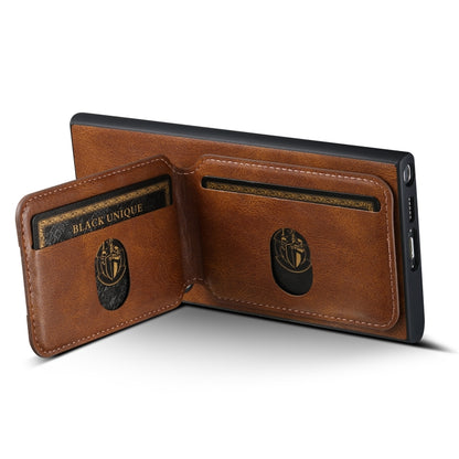 For Samsung Galaxy S24+ 5G Suteni H02 Leather Wallet Stand Back Phone Case(Brown) by Suteni