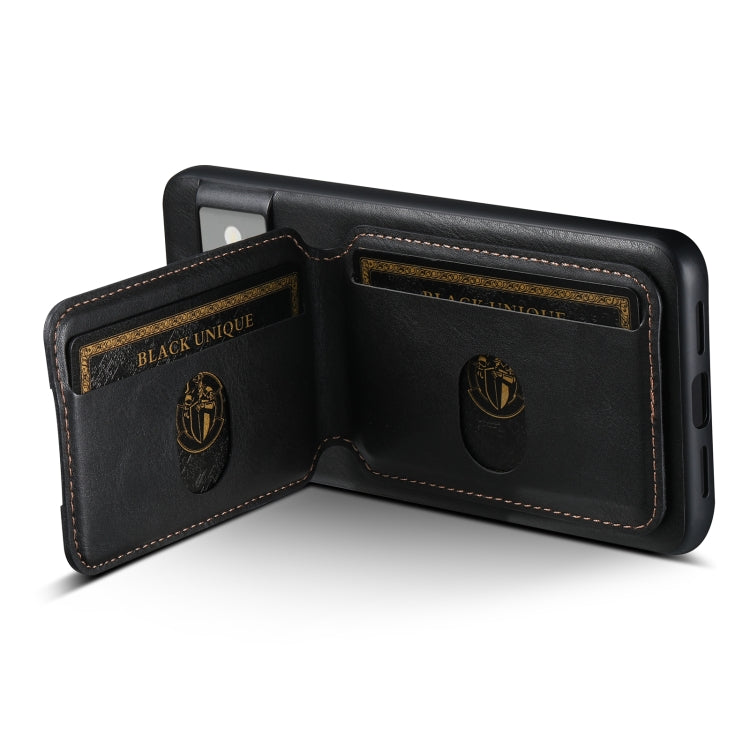 For Google Pixel 6 Suteni H02 Leather Wallet Stand Back Phone Case(Black) by Suteni