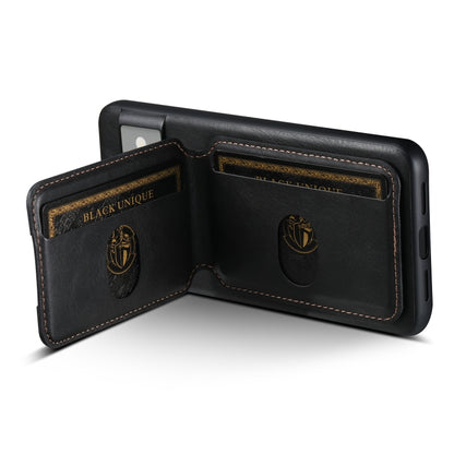 For Google Pixel 6 Suteni H02 Leather Wallet Stand Back Phone Case(Black) by Suteni