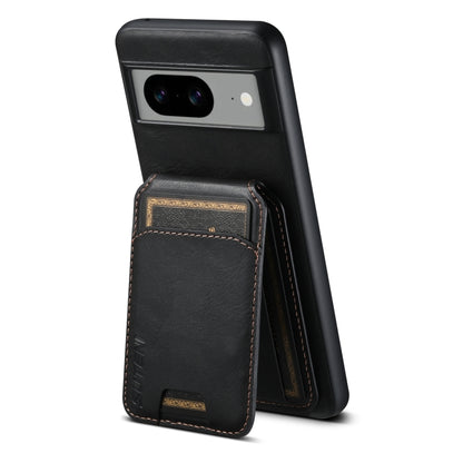 For Google Pixel 7 Suteni H02 Leather Wallet Stand Back Phone Case(Black) by Suteni