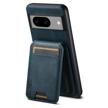 For Google Pixel 7 Pro Suteni H02 Leather Wallet Stand Back Phone Case(Blue) by Suteni