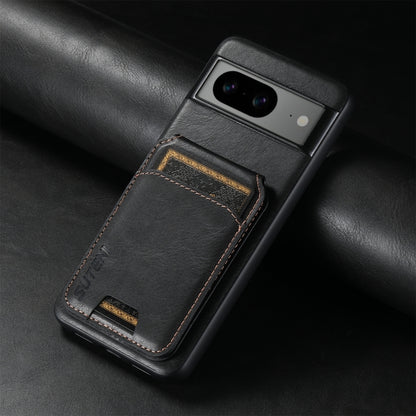 For Google Pixel 7a Suteni H02 Leather Wallet Stand Back Phone Case(Black) by Suteni
