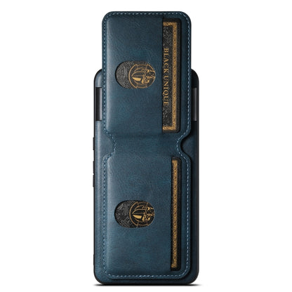 For Google Pixel 7a Suteni H02 Leather Wallet Stand Back Phone Case(Blue) by Suteni