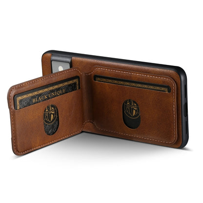 For Google Pixel 8 Suteni H02 Leather Wallet Stand Back Phone Case(Brown) by Suteni