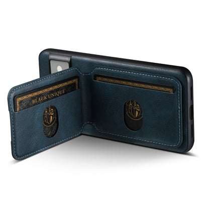 For Google Pixel 8a Suteni H02 Leather Wallet Stand Back Phone Case(Blue) by Suteni