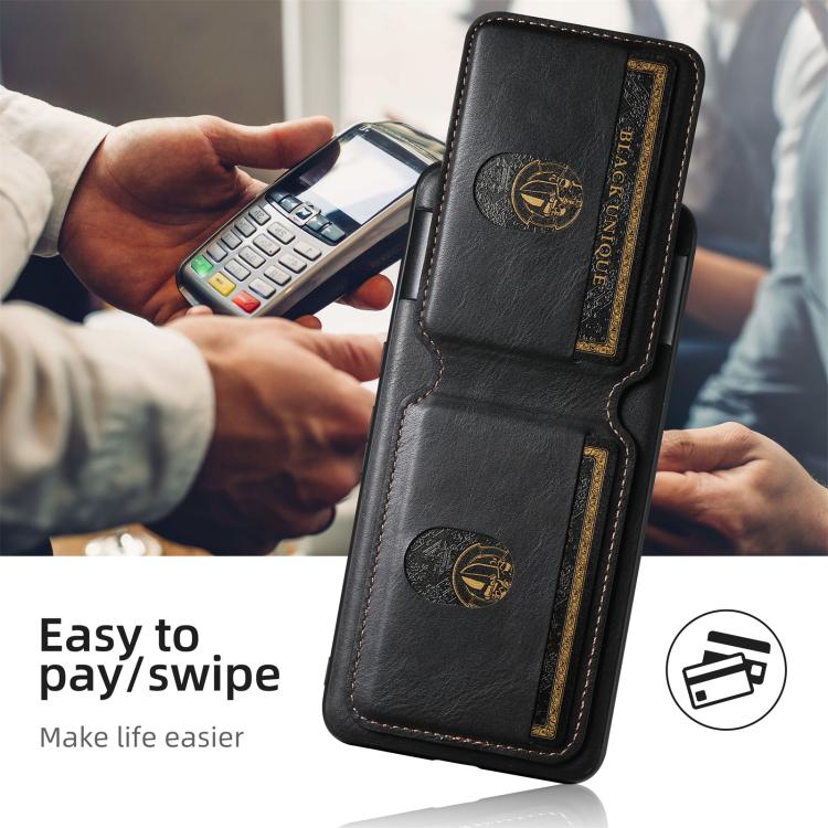 For Google Pixel 9 Pro Suteni H02 Leather Wallet Stand Back Phone Case(Black) by Suteni