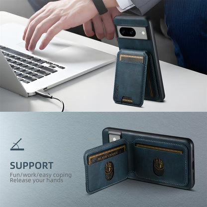 For Google Pixel 9 Pro XL Suteni H02 Leather Wallet Stand Back Phone Case(Blue) by Suteni