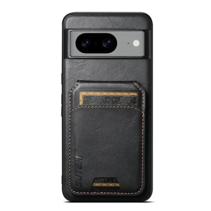 For Google Pixel 10 Pro Suteni H02 Leather Wallet Stand Back Phone Case(Black) by Suteni