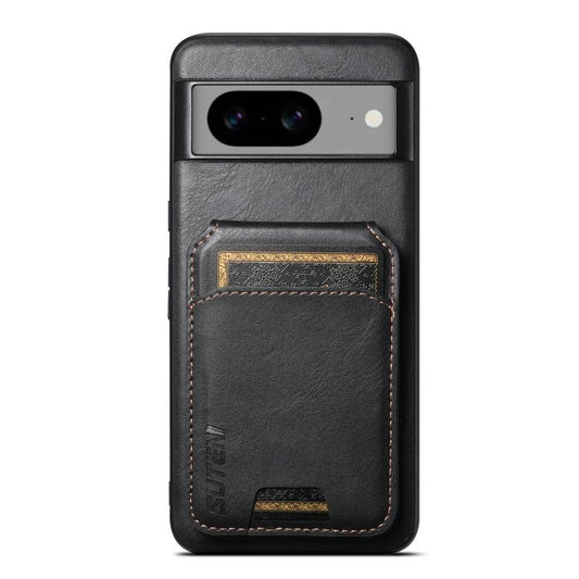 For Google Pixel 10 Pro Suteni H02 Leather Wallet Stand Back Phone Case(Black) by Suteni