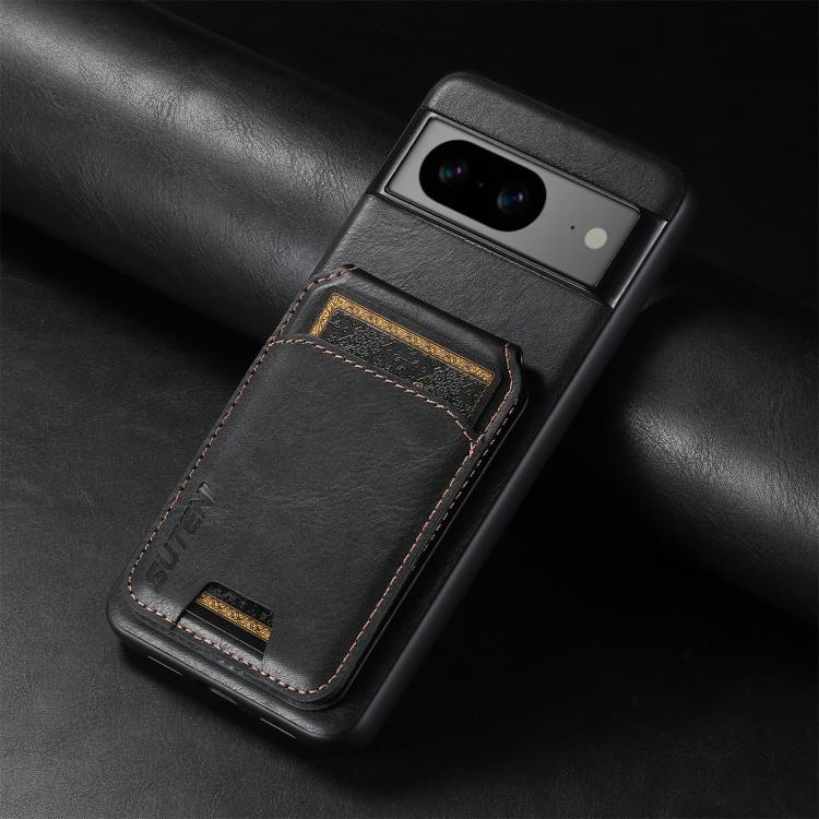 For Google Pixel 10 Pro XL Suteni H02 Leather Wallet Stand Back Phone Case(Black) by Suteni