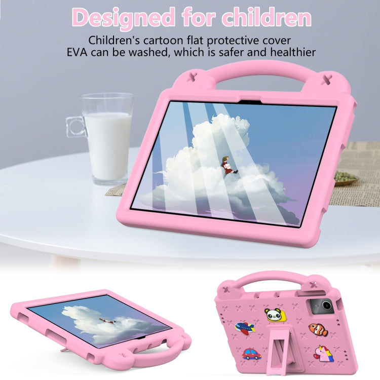 For Lenovo Tab M11 / Xiaoxin Pad 2024 Handle Kickstand Children EVA Shockproof Tablet Case(Pink) by bashfashion