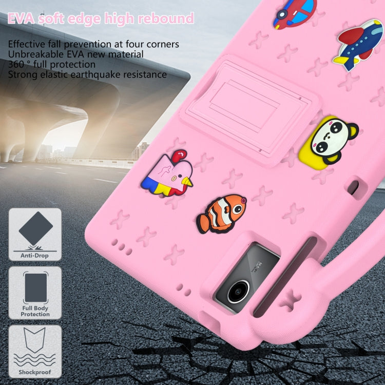 For Lenovo Tab M11 / Xiaoxin Pad 2024 Handle Kickstand Children EVA Shockproof Tablet Case(Pink) by bashfashion