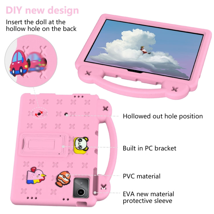 For Lenovo Tab M11 / Xiaoxin Pad 2024 Handle Kickstand Children EVA Shockproof Tablet Case(Pink) by bashfashion