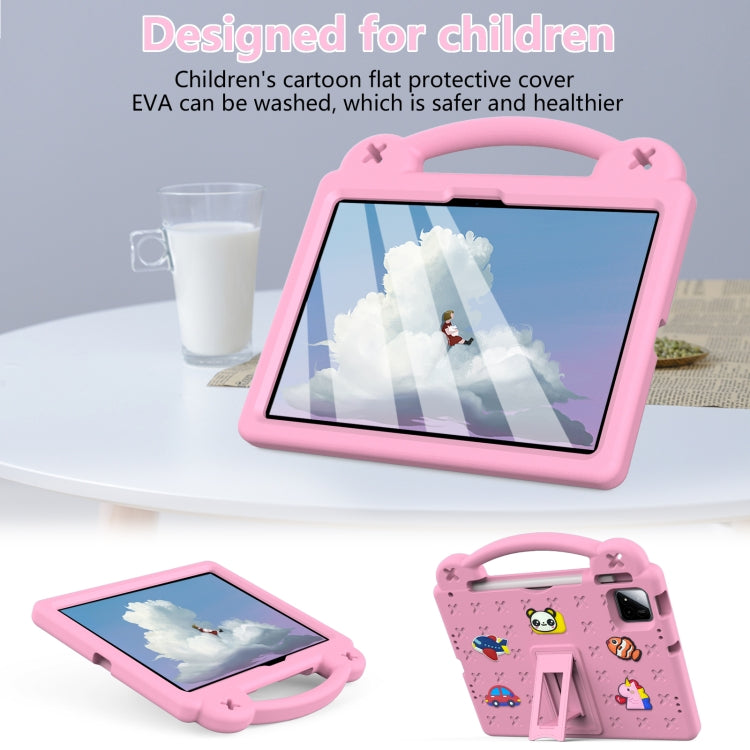 For Xiaomi Pad 7 / 7 Pro 2024 Handle Kickstand Children EVA Shockproof Tablet Case(Pink) by bashfashion