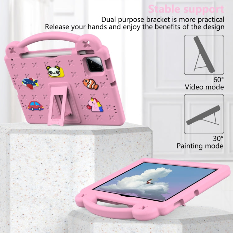 For Xiaomi Pad 7 / 7 Pro 2024 Handle Kickstand Children EVA Shockproof Tablet Case(Pink) by bashfashion