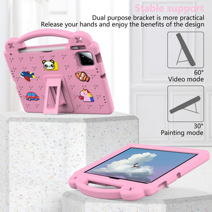 For Xiaomi Pad 7 / 7 Pro 2024 Handle Kickstand Children EVA Shockproof Tablet Case(Pink) by bashfashion