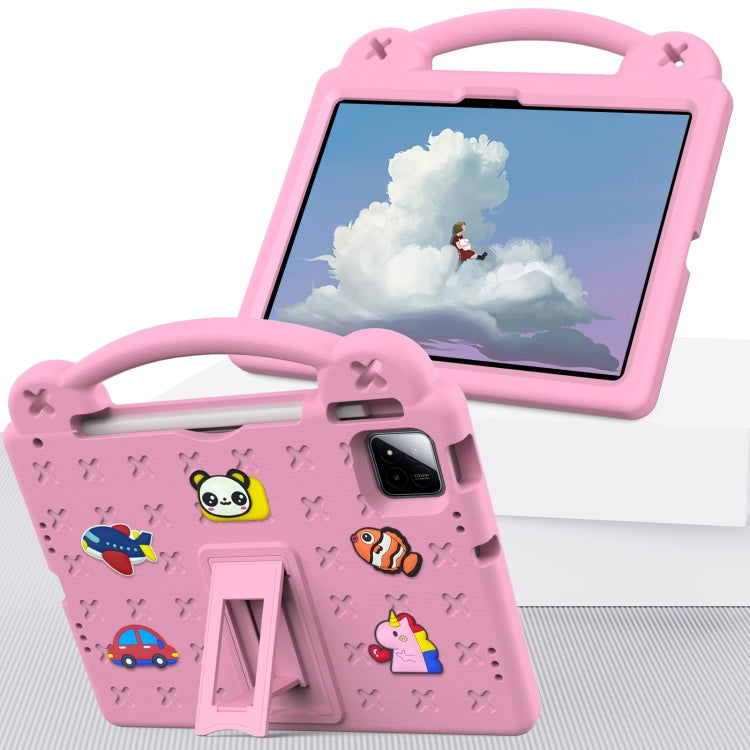 For Xiaomi Pad 7 / 7 Pro 2024 Handle Kickstand Children EVA Shockproof Tablet Case(Pink) by bashfashion