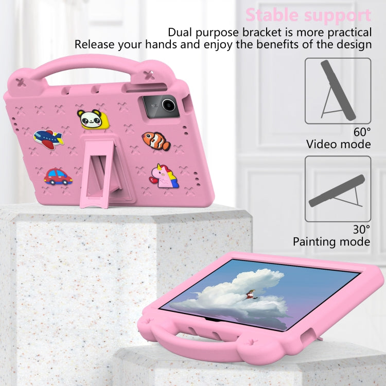 For Huawei MatePad SE 11 2024 Handle Kickstand Children EVA Shockproof Tablet Case(Pink) by bashfashion