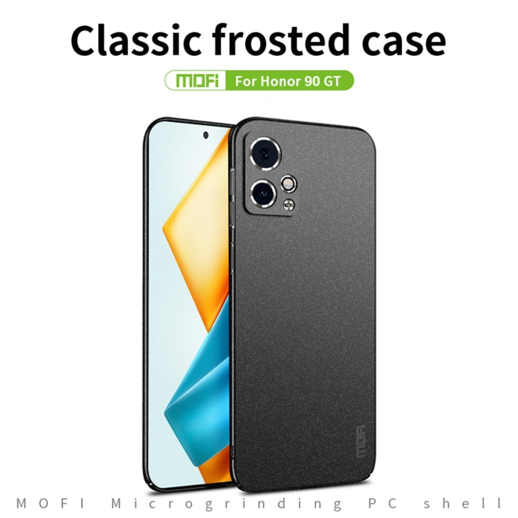 For Honor 90 GT MOFI Fandun Series Frosted PC Ultra-thin All-inclusive Phone Case(Black) by MOFI