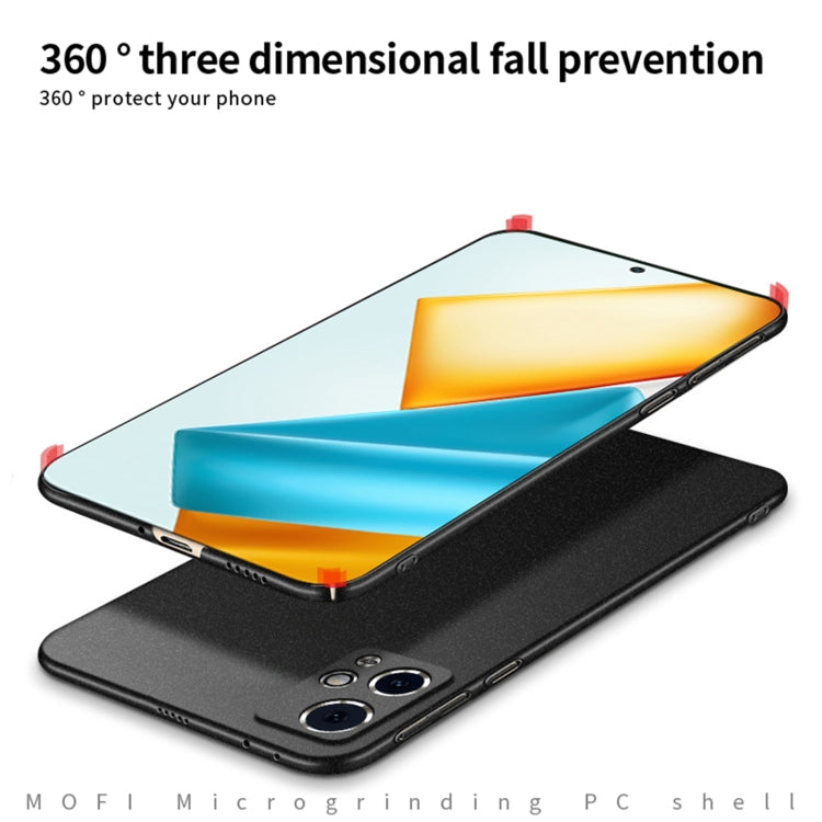 For Honor 90 GT MOFI Fandun Series Frosted PC Ultra-thin All-inclusive Phone Case(Black) by MOFI