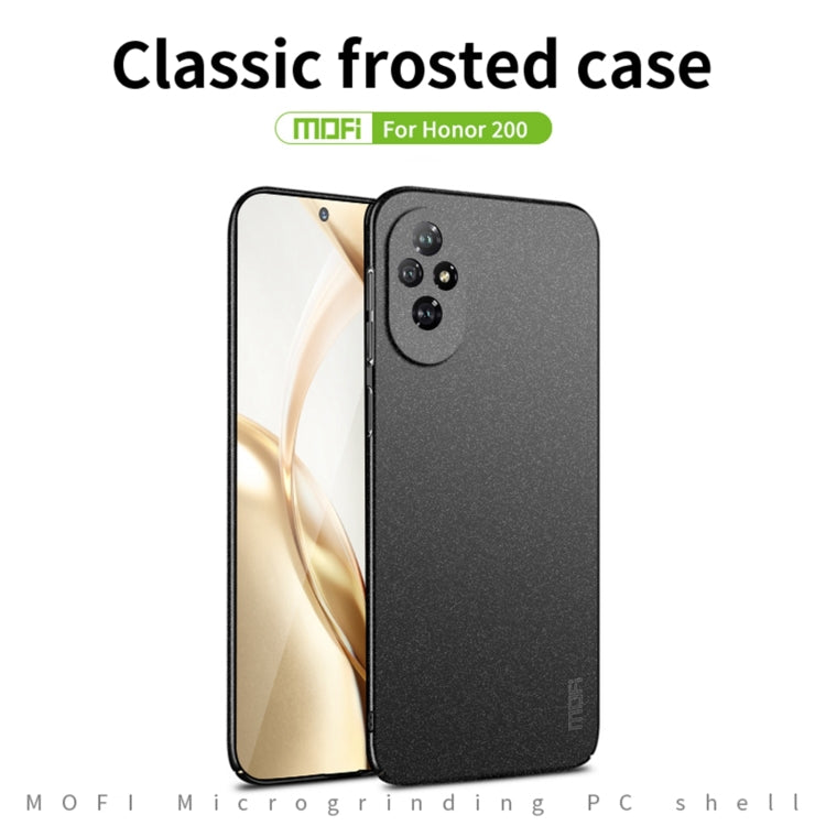 For Honor 200 MOFI Fandun Series Frosted PC Ultra-thin All-inclusive Phone Case(Blue) by MOFI
