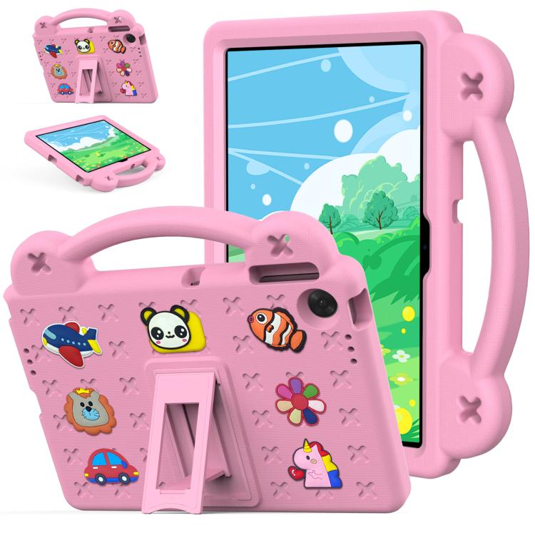 For Lenovo Tab TB-311 / WIFI 10.1 2025 Handle Kickstand Children EVA Shockproof Tablet Case(Pink) by bashfashion