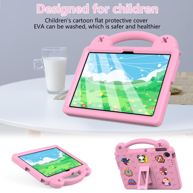 For Lenovo Tab TB-311 / WIFI 10.1 2025 Handle Kickstand Children EVA Shockproof Tablet Case(Pink) by bashfashion