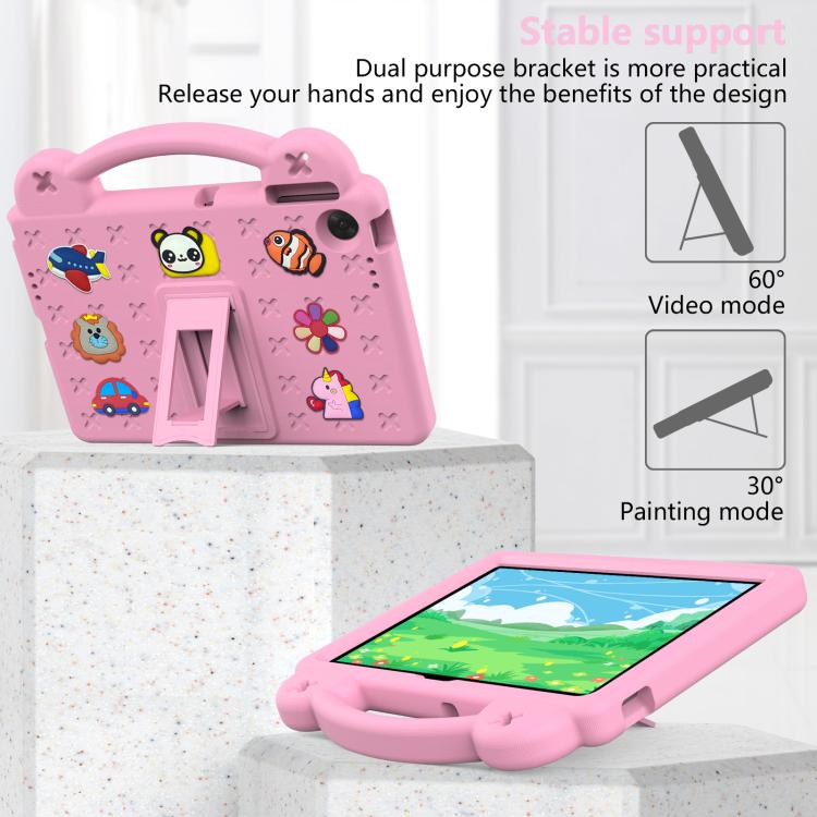 For Lenovo Tab TB-311 / WIFI 10.1 2025 Handle Kickstand Children EVA Shockproof Tablet Case(Pink) by bashfashion