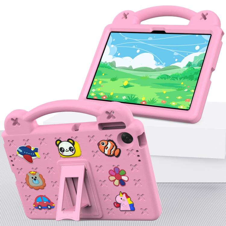 For Lenovo Tab TB-311 / WIFI 10.1 2025 Handle Kickstand Children EVA Shockproof Tablet Case(Pink) by bashfashion