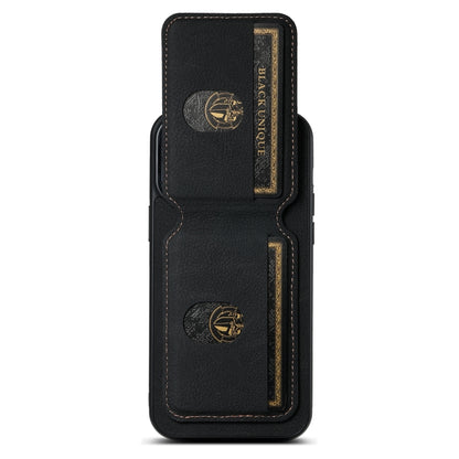 For iPhone 11 Pro Max Suteni H02 Litchi Leather Card Wallet Stand Back Phone Case(Black) by Suteni