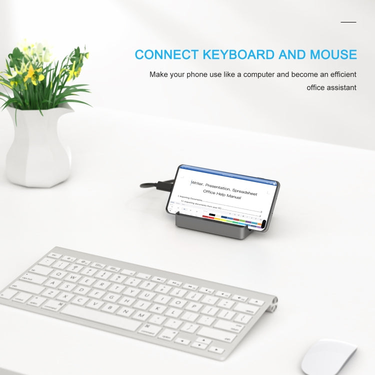 WAVLINK WL-UHP3D01 Portable Type-C Cell Phone Docking Station Multi-Port USB HUB Adapter(US Plug) by WAVLINK