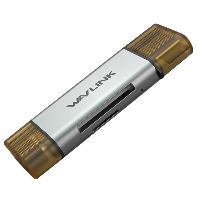 WAVLINK WL-CR3002 Multi-Function Mini Aluminum Alloy Shell Type-C+USB3.0 SD/TF Card Reader by bashfashion