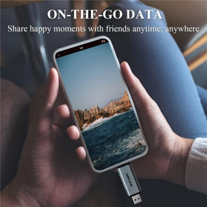 WAVLINK WL-CR3002 Multi-Function Mini Aluminum Alloy Shell Type-C+USB3.0 SD/TF Card Reader by bashfashion