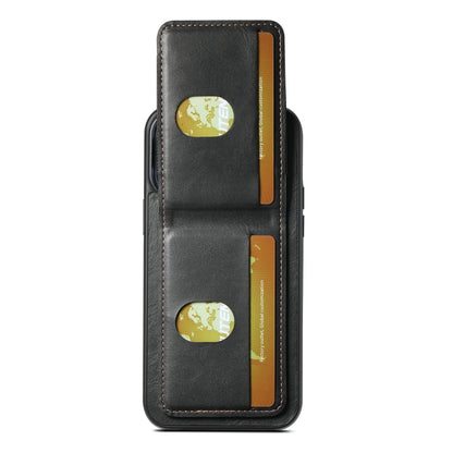 For iPhone 14 Pro Suteni H03 Oil Wax Leather Wallet Stand Back Phone Case(Black) by Suteni