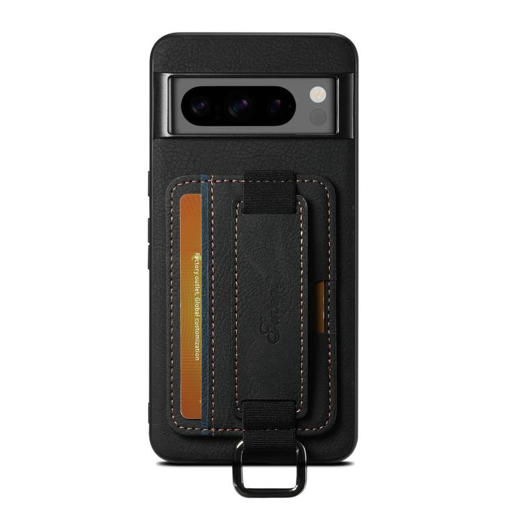 For Google Pixel 9 Pro Suteni H13 Litchi Leather Wrist Strap Wallet Back Phone Case(Black) by Suteni