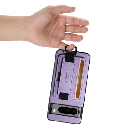 For Google Pixel 9 Pro XL Suteni H13 Litchi Leather Wrist Strap Wallet Back Phone Case(Purple) by Suteni