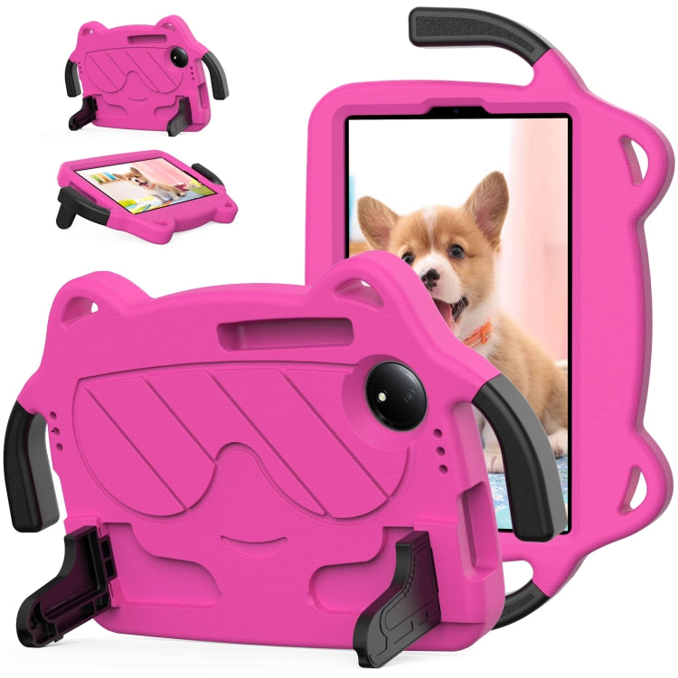 For Xiaomi Redmi Pad 4G SE 8.7 2024 Ice Baby EVA Shockproof Hard PC Tablet Case(Rose Red+Black) by bashfashion