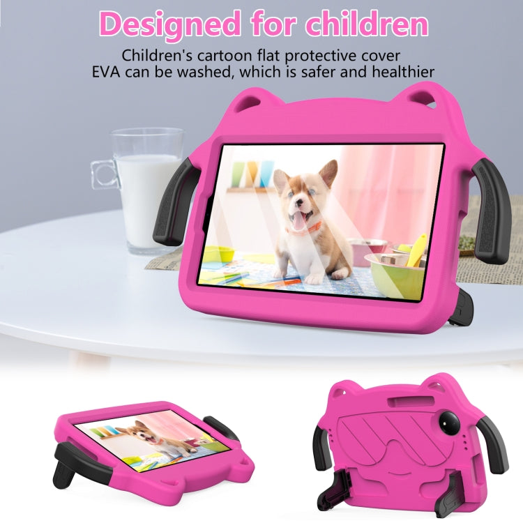 For Xiaomi Redmi Pad 4G SE 8.7 2024 Ice Baby EVA Shockproof Hard PC Tablet Case(Rose Red+Black) by bashfashion