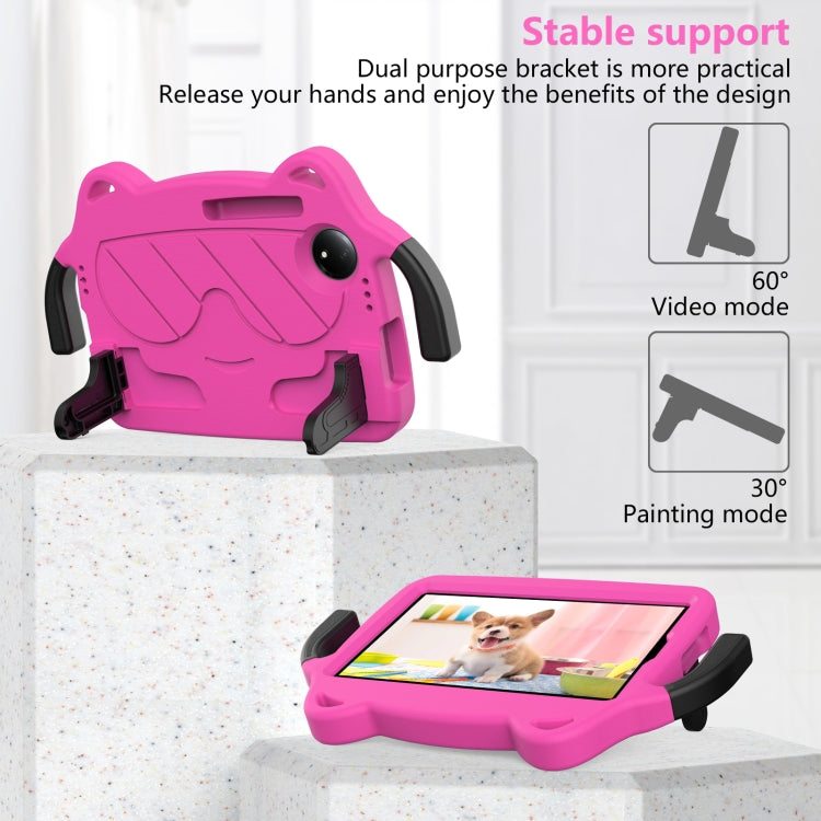 For Xiaomi Redmi Pad 4G SE 8.7 2024 Ice Baby EVA Shockproof Hard PC Tablet Case(Rose Red+Black) by bashfashion