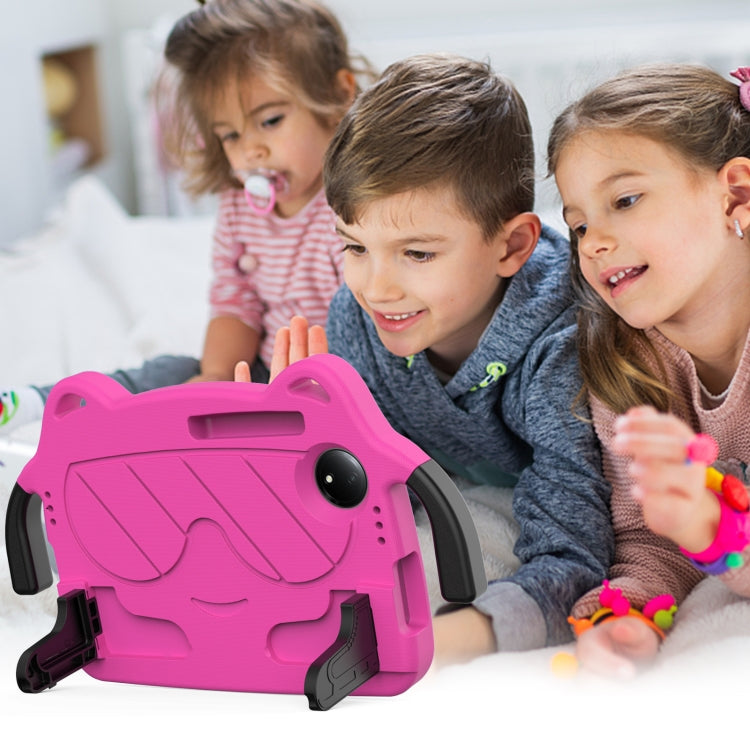 For Xiaomi Redmi Pad 4G SE 8.7 2024 Ice Baby EVA Shockproof Hard PC Tablet Case(Rose Red+Black) by bashfashion