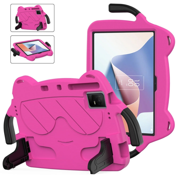 For TCL NxtPader 11 2023 Ice Baby EVA Shockproof Hard PC Tablet Case(Rose Red+Black) by bashfashion