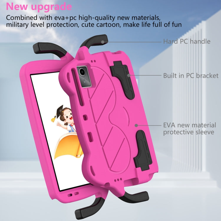 For TCL NxtPader 11 2023 Ice Baby EVA Shockproof Hard PC Tablet Case(Rose Red+Black) by bashfashion