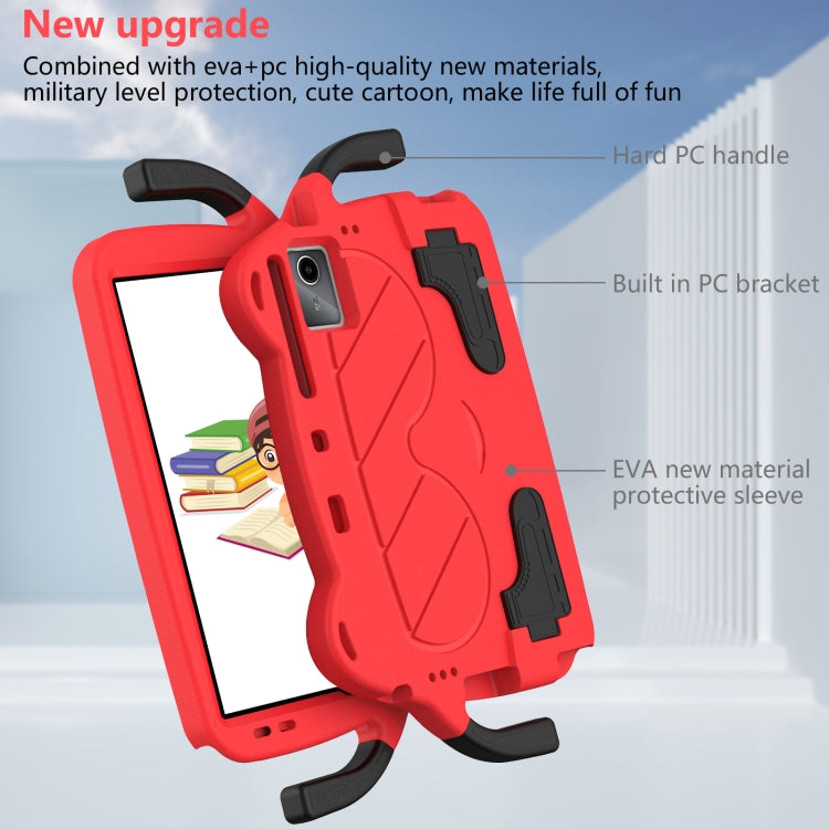 For DOOGEE T30 Pro 11 2023 Ice Baby EVA Shockproof Hard PC Tablet Case(Rose Red+Black) by bashfashion