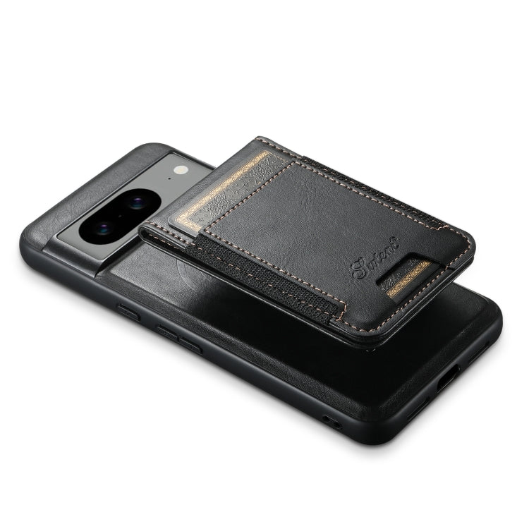 For Google Pixel 7a Suteni H17 Oil Eax Leather Detachable Wallet Phone Case(Black) by Suteni