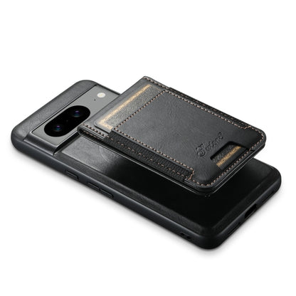 For Google Pixel 7 Suteni H17 Oil Eax Leather Detachable Wallet Phone Case(Black) by Suteni