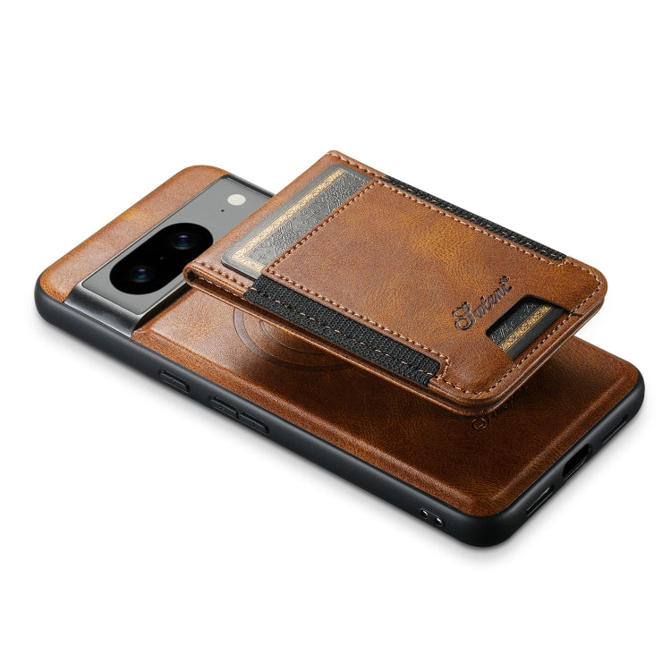 For Google Pixel 7 Suteni H17 Oil Eax Leather Detachable Wallet Phone Case(Brown) by Suteni