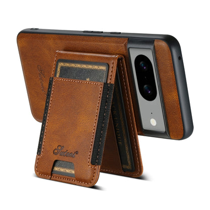 For Google Pixel 6 Suteni H17 Oil Eax Leather Detachable Wallet Phone Case(Brown) by Suteni