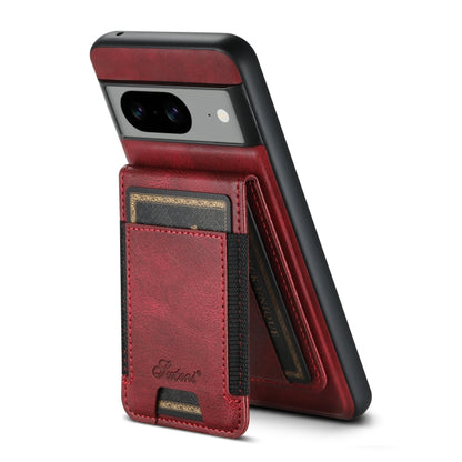 For Google Pixel 6 Suteni H17 Oil Eax Leather Detachable Wallet Phone Case(Red) by Suteni