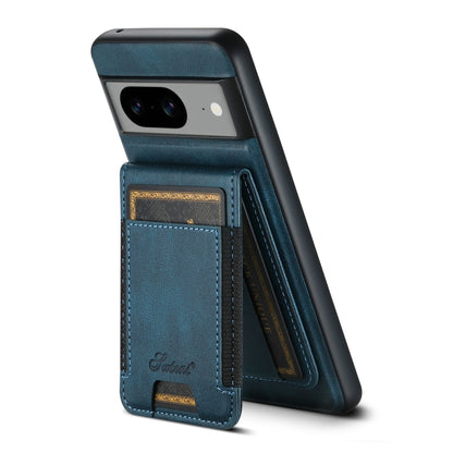 For Google Pixel 6 Suteni H17 Oil Eax Leather Detachable Wallet Phone Case(Blue) by Suteni
